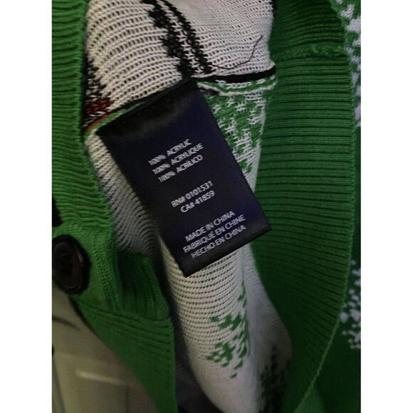 Bart Simpson Santa Ugly Christmas Sweater Men's Medium M Cardigan Green Red - Picture 9 of 10